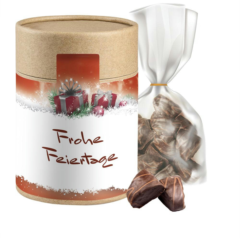 Product image Feiner Spitzkuchen, ca. 100g, Beutel in Kraftpapierdose Maxi Werbeartikel