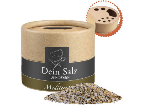 Product image Mediterranes Salz, ca. 50g, Kraftpapierstreuer Mini Werbeartikel
