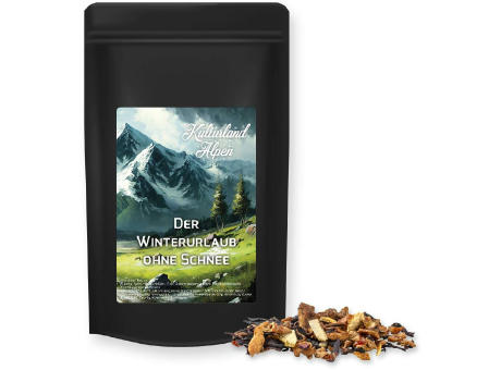 Product image Omas Bratäpfelchen Tee, ca. 55g, Standbeutel Midi schwarz Werbeartikel