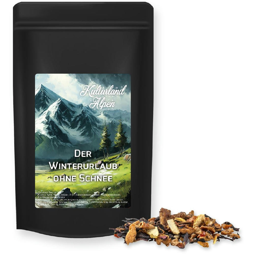 Product image Omas Bratäpfelchen Tee, ca. 55g, Standbeutel Midi schwarz Werbeartikel