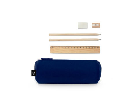 NOMAD. Mehrzwecketui aus recyceltem Filz (100 % rPET) mit Lineal, Bleistiften, Radiergummi und Spitzer Werbeartikel