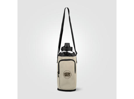 Malmö - Flaschentasche mit Reißverschluss aus recyceltem PU - 1.8 L Werbeartikel