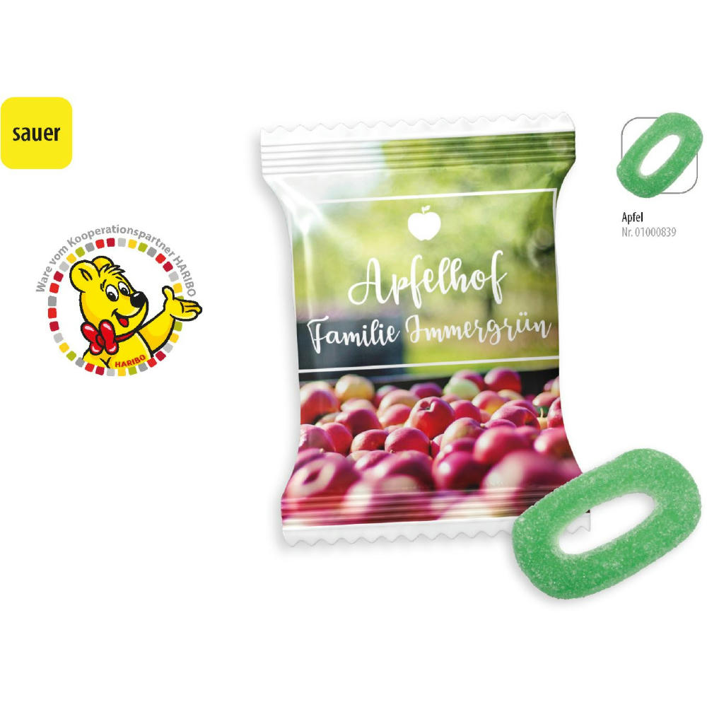 Product image HARIBO Apfelringe Sauer Werbetüte, 1 Stück, Inhalt: HARIBO Apfelringe Sauer Werbeartikel