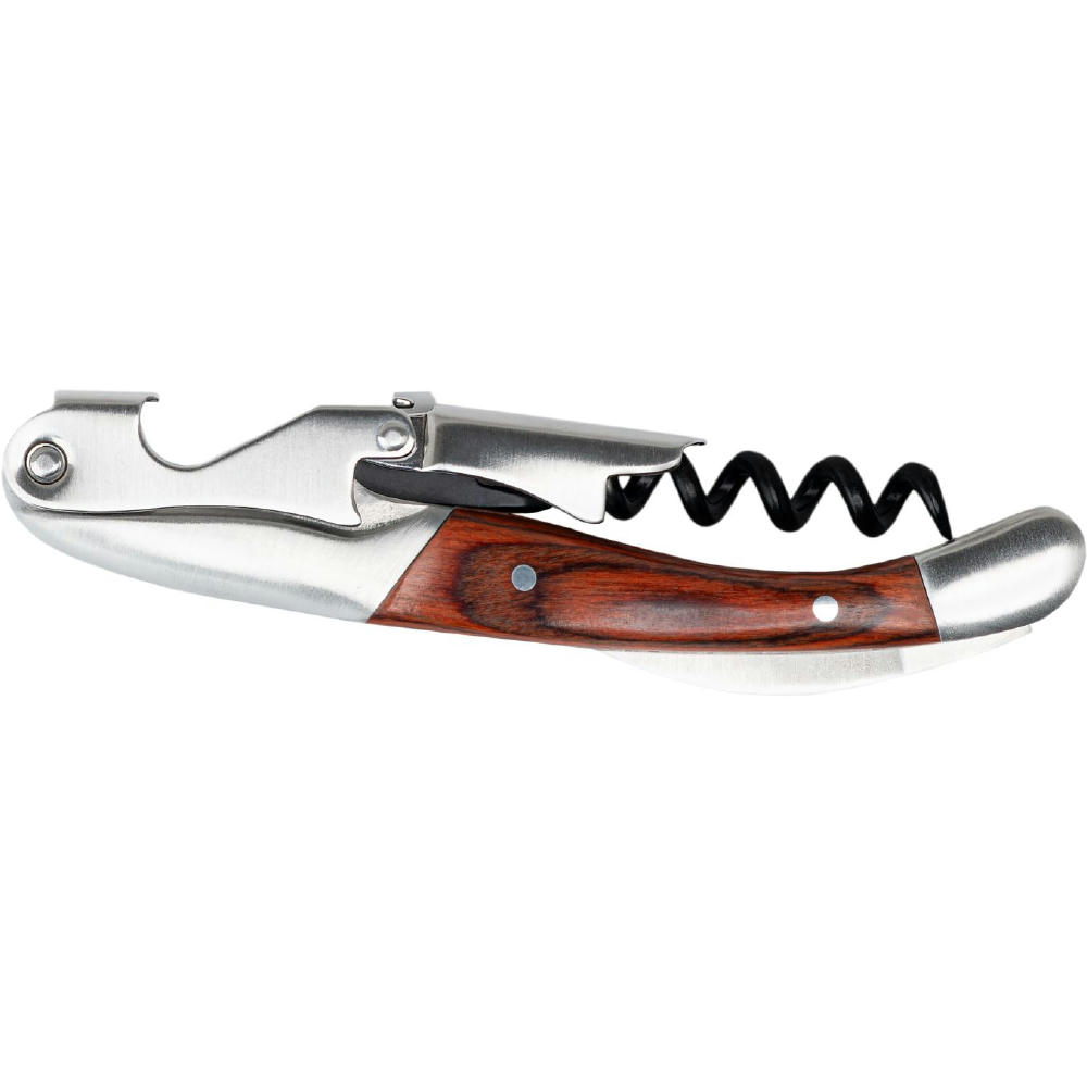 Product image GRAND CRU Kellnermesser mit 2-stufigem Kapelsheber und Pakkaholz-Griff Werbeartikel