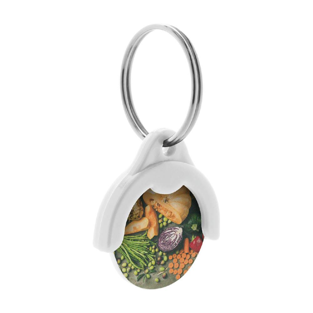 Product image Schlüsselanhänger mit Einkaufswagen-Chip Token Werbeartikel