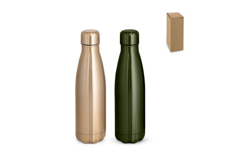 SHOW METALLIC. Edelstahlflasche 510 mL mit mattem Metallic-Finish Werbeartikel