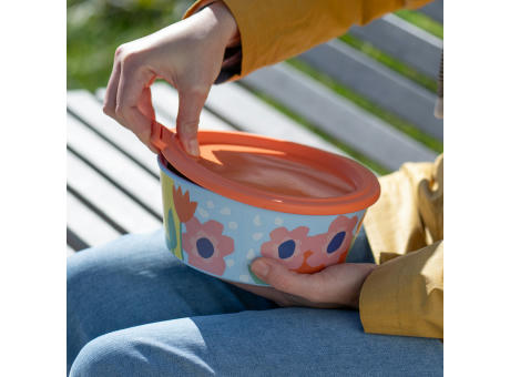 Koziol NORA BOX 1,3l BLOOMS Schale 1,3l mit Deckel Werbeartikel