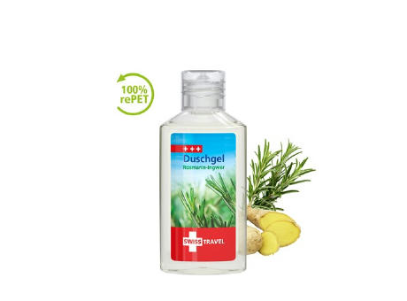 50 ml Flasche - Duschgel Rosmarin-Ingwer - Body Label Werbeartikel