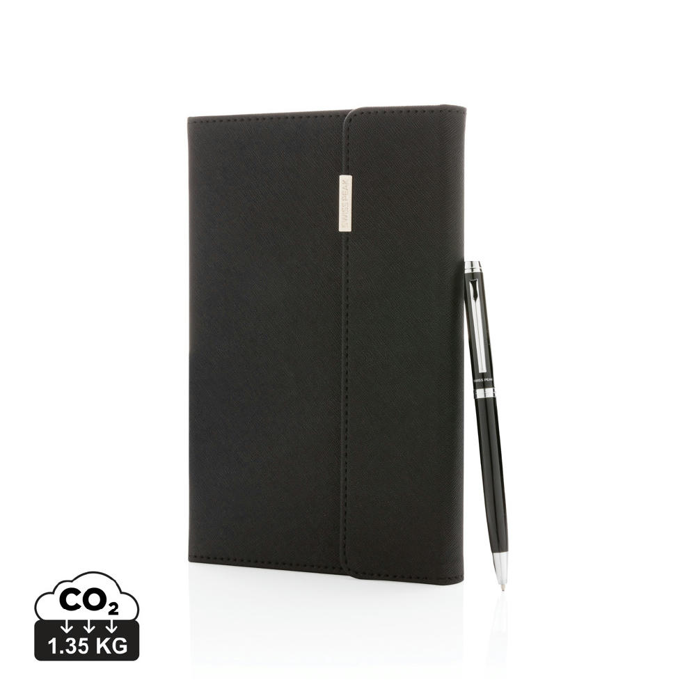 Product image Swiss Peak Deluxe A5 Notizbuch mit Stift Werbeartikel