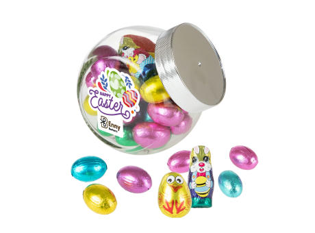 Product image Kleiner Glaskrug 0.4L mit Ostern Schokolade Werbeartikel