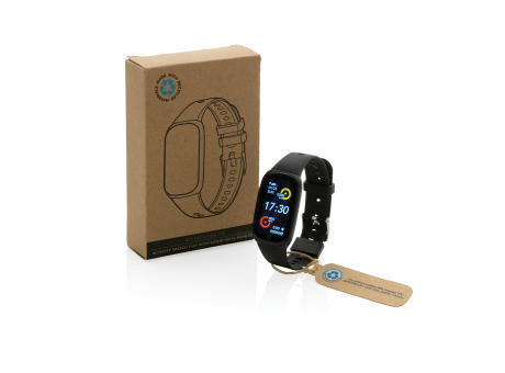1,47" Aktivitätsuhr aus RCS recyceltem TPU mit Pulsmesser Werbeartikel