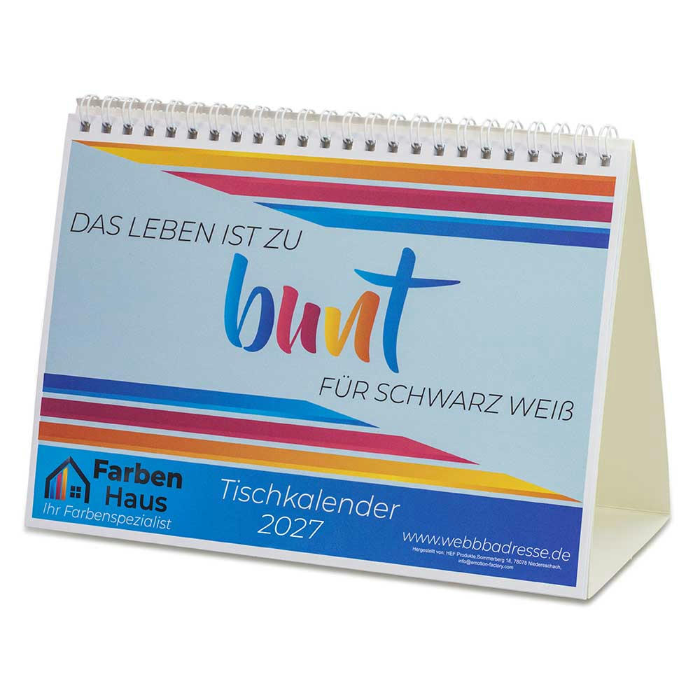 Product image Ausmal-Tischkalender - mit Digitaldruck Werbeartikel