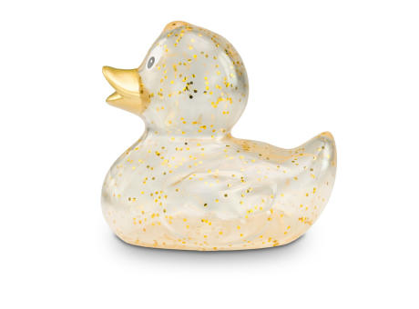Werbeente Gloria Goldglitzer, ca. 8 cm Werbeartikel
