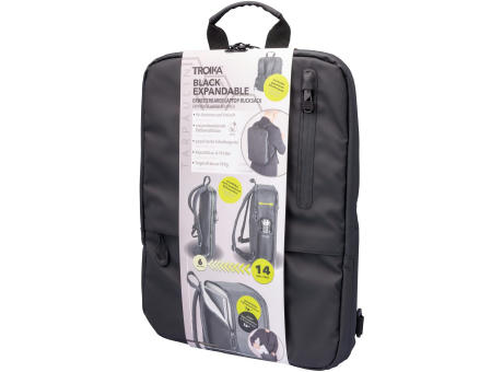 TROIKA Laptop-Rucksack TROIKA BLACK EXPANDABLE Werbeartikel