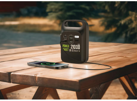 Power Vault 21.000mAh tragbare Powerstation aus RCS rPlastik bedrucken
