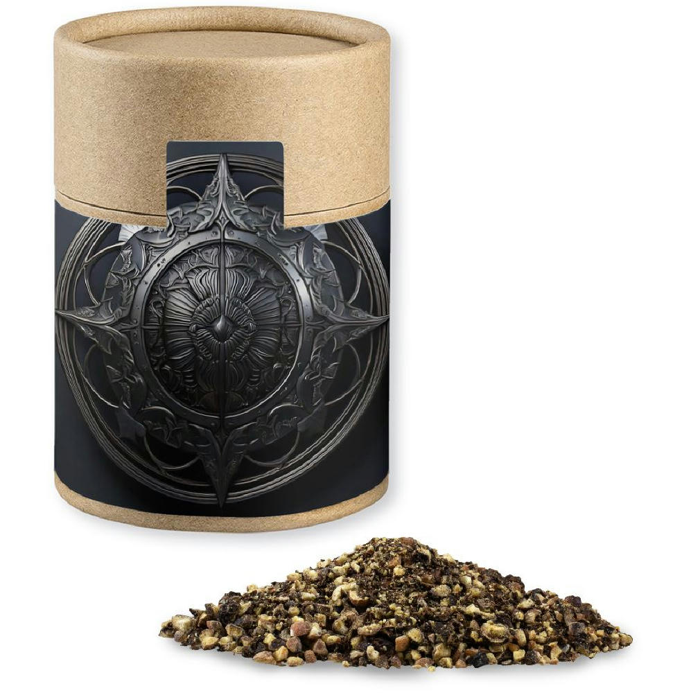 Product image Pfeffer geschrotet, ca. 65g, Kraftpapierdose Midi Werbeartikel