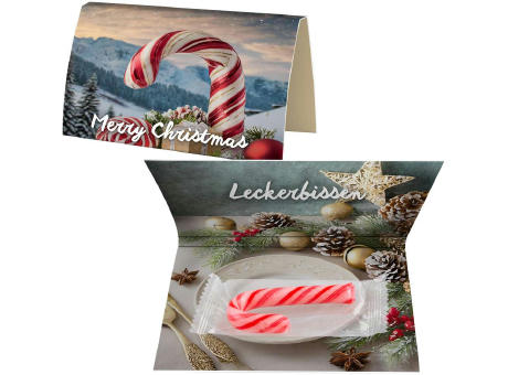 Product image Zuckerstange, ca. 5g, Werbekarte gefaltet bedrucken