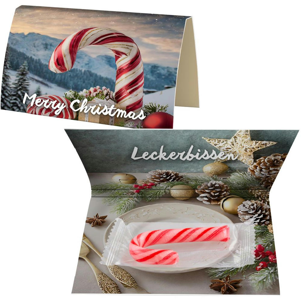 Product image Zuckerstange, ca. 5g, Werbekarte gefaltet Werbeartikel