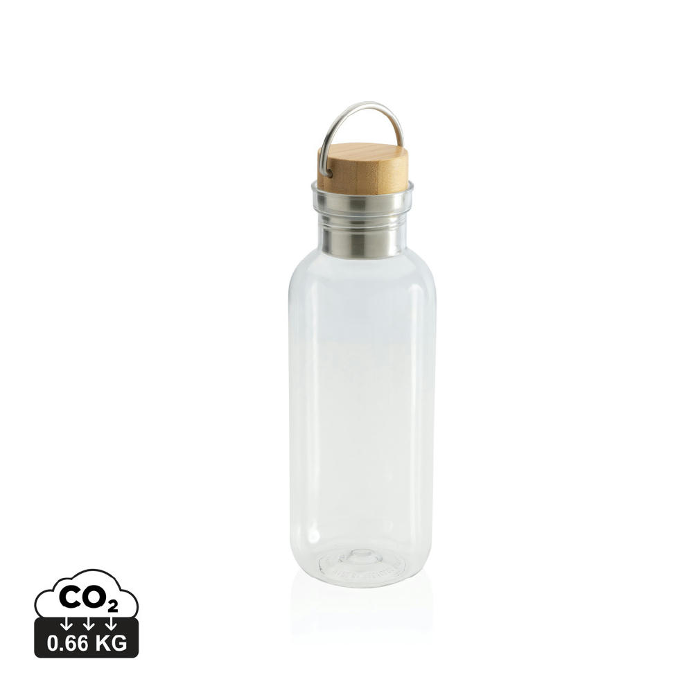 Product image RCS rPET Flasche with Bambusdeckel und Griff Werbeartikel