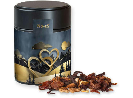 Product image Glühweingewürz fein, ca. 60g, Metalldose Midi schwarz Werbeartikel