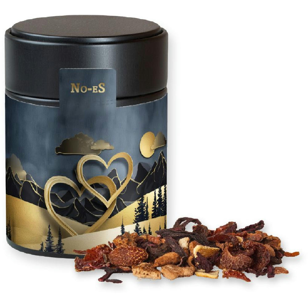 Product image Glühweingewürz fein, ca. 60g, Metalldose Midi schwarz Werbeartikel