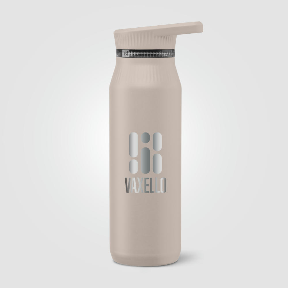 Majesty Edelstahl-Trinkflasche mit Doppelverschluss und Tragegriff - 750 ml Werbeartikel