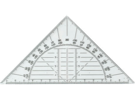 Geodreieck aus Kunststoff Jaden Werbeartikel