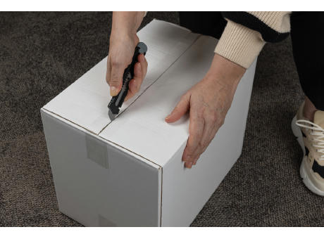 Nachfüllbares Abbrechmesser aus RCS recyceltem Kunststoff Werbeartikel