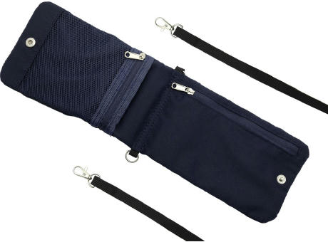 Täschchen 'Toledo', Polycotton Mitternachtsblau bedrucken