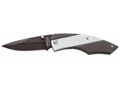 Product image Metmaxx® Taschenmesser "SliderProCarbon" silber Werbeartikel