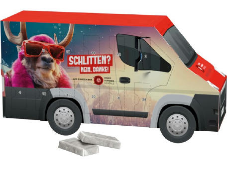 Adventskalender Transporter Werbeartikel