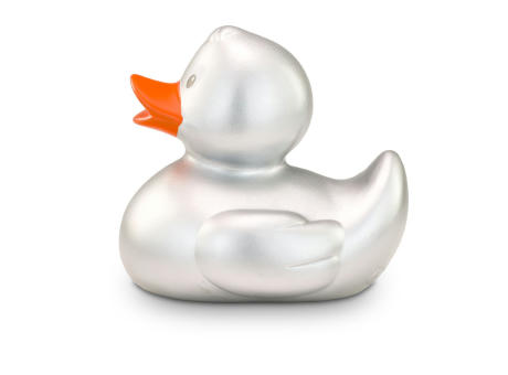 Werbeente Sylvie Silber Mini, ca. 6 cm Werbeartikel