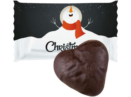 Product image Lebkuchen Schokoherzen gefüllt, ca. 12g, Flowpack Werbeartikel