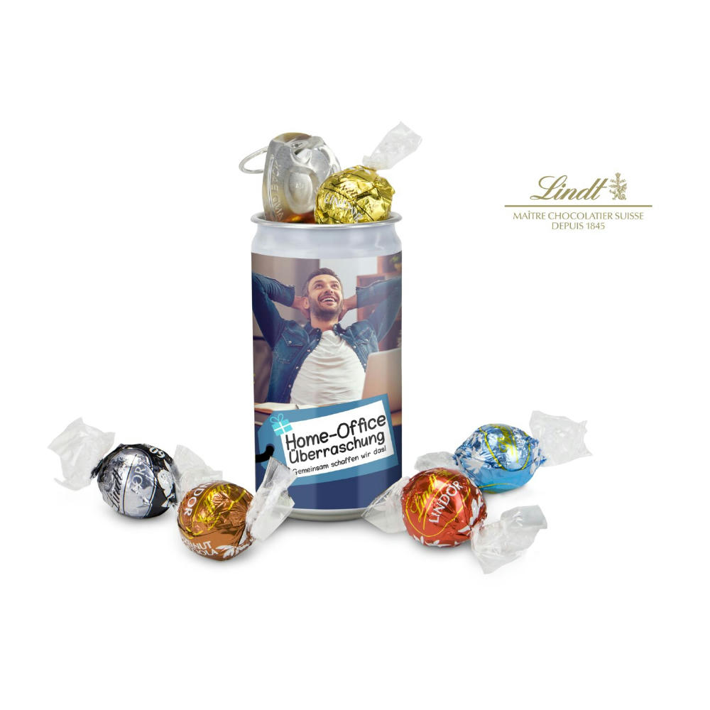 Product image Geschenkartikel / Präsentartikel: Lindt-Geheimnis Home-Office Überraschung, inkl. 6 verschiedenen Lindor Kugeln Werbeartikel