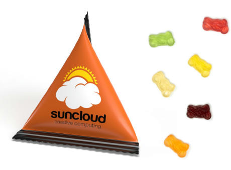 Mini Tetraeder Fruchtgummi Werbeartikel