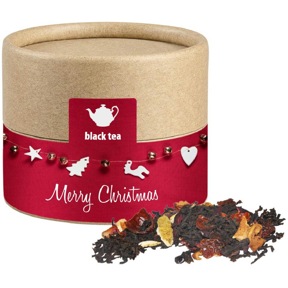 Product image Weihnachts Schwarztee, ca. 25g, Kraftpapierdose Mini Werbeartikel