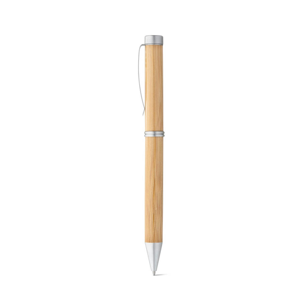 Product image LAKE. Bambus-Kugelschreiber mit Drehmechanik und Metallclip Werbeartikel