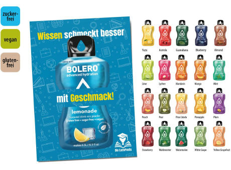 Product image BOLERO Drinks Werbekarte, 3 g, Inhalt: BOLERO zuckerfreies Getränkepulver Werbeartikel