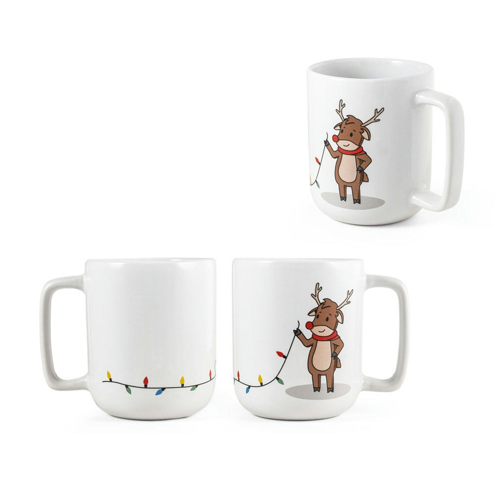 Product image REINDEER. Becher mit Weihnachtsdruck 330 ml Werbeartikel
