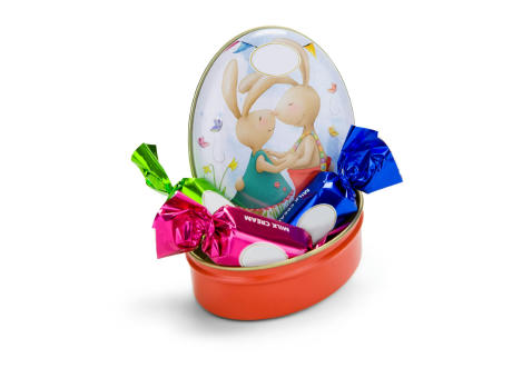 Geschenkartikel / Präsentartikel: Schokoladendose Osterhase Werbeartikel