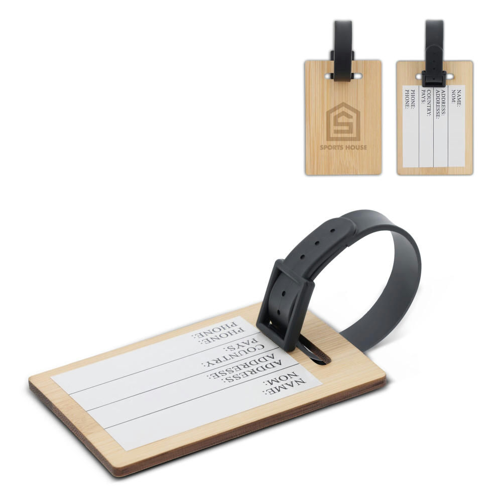 Product image Kofferanhänger aus Bambus Werbeartikel