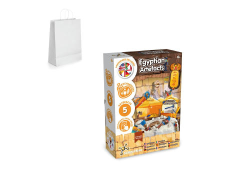 Ancient Egypt Excavation Kit II. Lernspiel lieferung inklusive einer kraftpapiertasche (90 g/m²), aus FSC™-zertifiziertem Material und anderen kontrollierten Materialien hergestellt Werbeartikel
