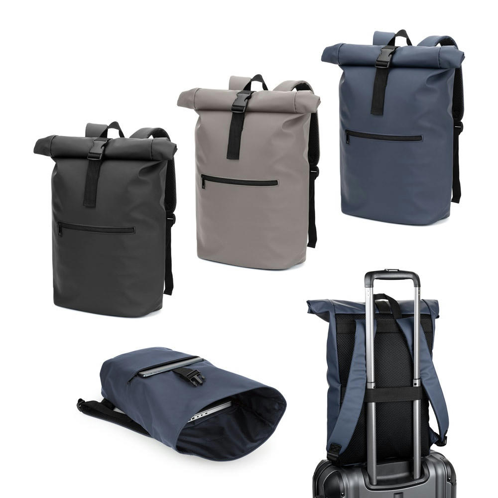 Product image PORTLAND. Roll-Top-Rucksack aus PU mit Laptopfach, 16“ Werbeartikel