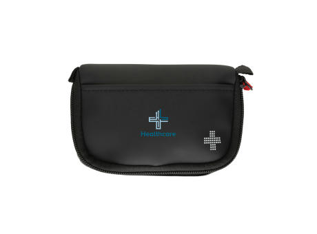 Kleines Erste-Hilfe-Set in RCS recycelter Nubuk-PU Tasche Werbeartikel