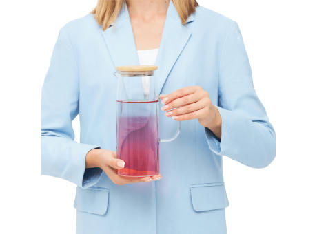 Glas-Karaffe BAMBOO PITCHER Werbeartikel