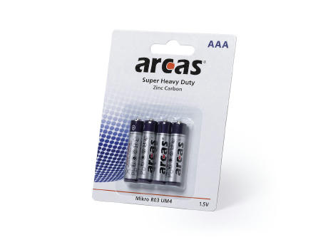 Blister 4 Batterien 1,5V AAA/ R03 bedrucken