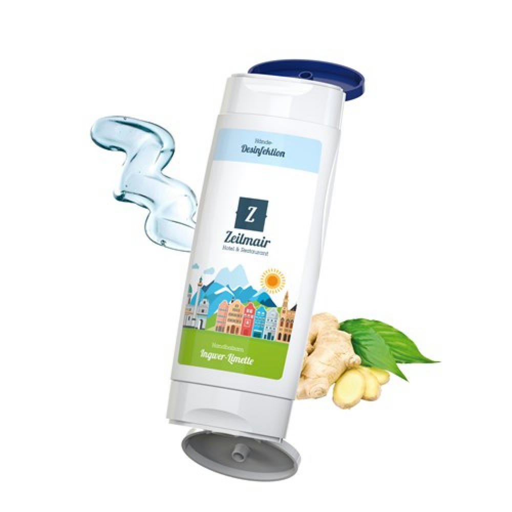 DuoPack Handbalsam Ingwer-Limette + Hände-Desinfektionsgel (DIN EN1500) (2 x 50 ml) Werbeartikel