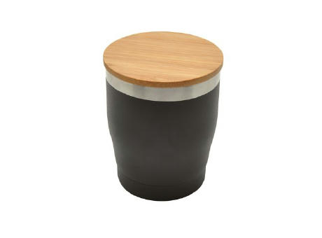Product image Doppelwandiger Edelstahlbecher 'Nagano' mit Bambusdeckel (L) Werbeartikel