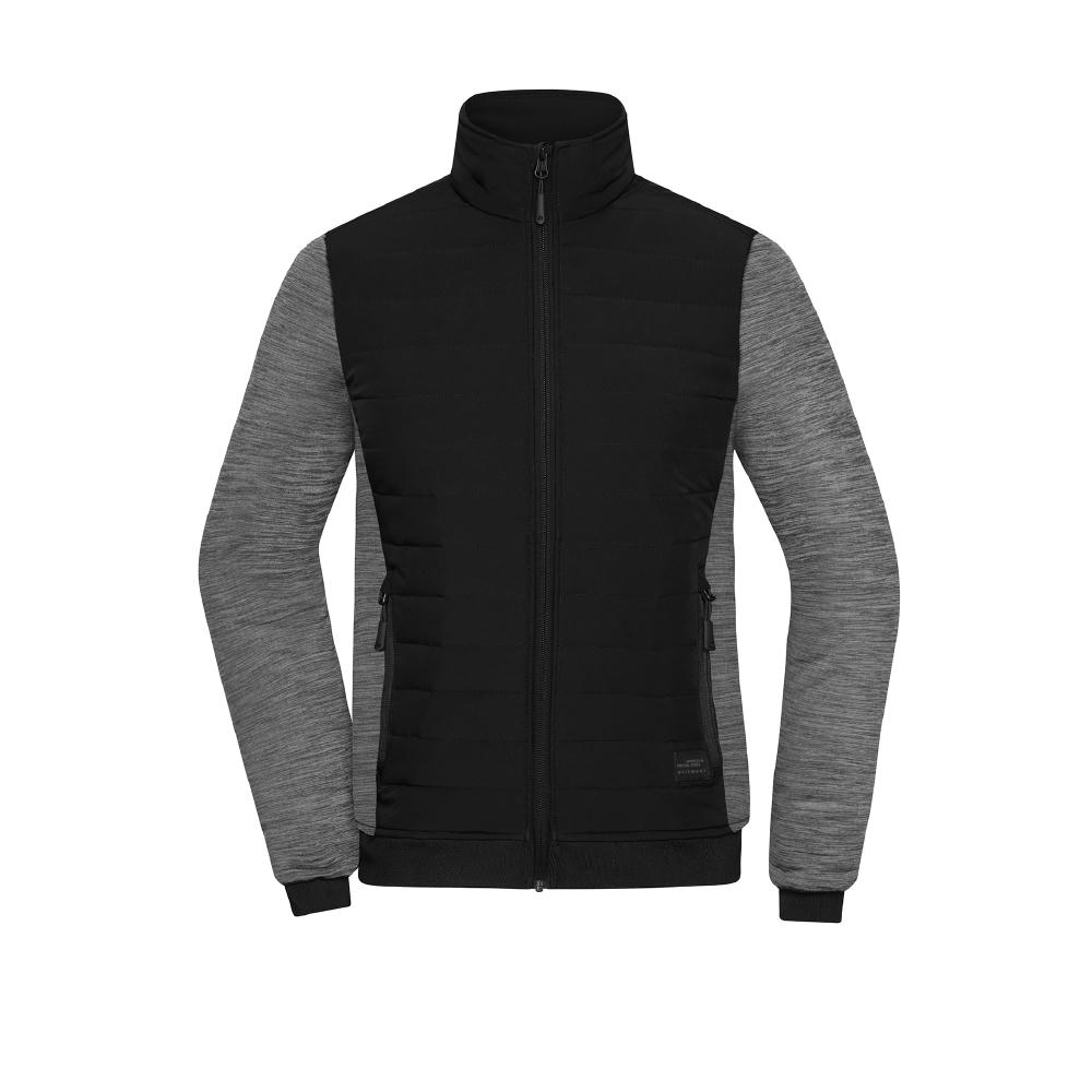 Product image Ladies' Padded Hybrid Jacket - Wattierte Jacke mit Stehkragen im attraktiven Materialmix Werbeartikel
