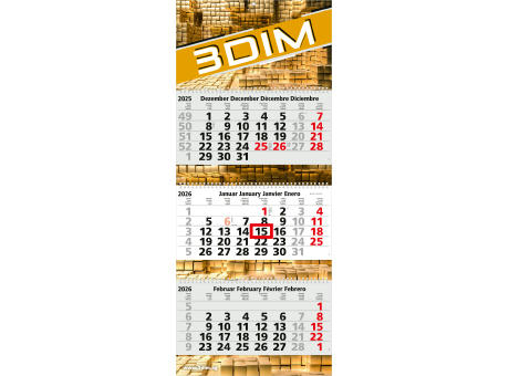 Product image 3-Monatskalender Maxi Wire-O 3 Bestseller (Mehrblock) Werbeartikel